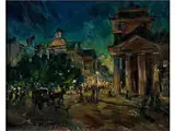 Paris bei Nacht by Konstantin Alexeievitch Korovin, oil on canvas, offered Dec 2016