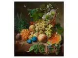 Früchtestillleben mit Ananas und Schmetterlingen by Jean François Eliaerts, oil on panel, sold Mar 2019
