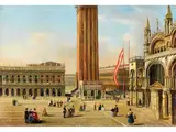Markusplatz in Venedig by Vincenzo Chilone, oil on canvas, sold Jun 2024