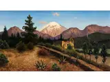 Popocatepetl mit Kirche by August Lohr, oil on canvas, sold Sep 2025
