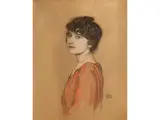 Portrait Einer Jungen Dame by Franz von Stuck, pastel, offered Mar 2023