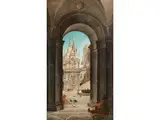 Untitled by Vincenzo Chilone, oil on board, sold Dec 2022