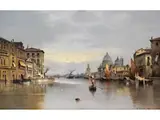 Venezianische Vedute mit Santa Maria Della Salute by Karl Kaufmann, oil on canvas, sold Sep 2024
