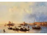Venedig-vedute mit Santa Maria Della Salute und dem Palazzo Ducale by Josef Püttner, oil on canvas, sold Mar 2026