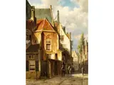 Blick auf Eine Strasse in Einer Niederländischen Stadt Neben Einer Kirche by Willem Koekkoek, oil on panel, offered Mar 2026