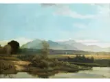 Flusslauf im Vorgebirge by Antonín Chittussi, oil on canvas, sold Mar 2025
