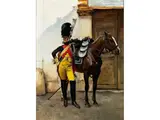 Elite-gendarme der Kaiserlichen Garde Während des Ersten Kaiserreichs by François Flameng, oil on canvas, offered Jun 2024