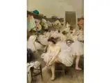 In der Tanzschule by Arnaldo Ferraguti, 1862 Ferrara - 1925 Forlì, pastel, offered Dec 2016