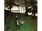 Die Kinder des Giulio Ricordi im Garten der Villa D’este in Cernubbio by Achille Formis, oil on canvas, offered Dec 2016