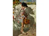 Der Schuljunge by Vincenzo Irolli, 1860 Neapel - 1942, oil on canvas, sold Apr 2016