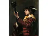 Knabe mit Gitarre by Norbert Goeneutte, oil, offered Apr 2016