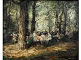 Wirtsgarten in München by Otto Eduard Pippel, oil on canvas, sold Jul 2015