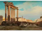 Blick auf das Forum Romanum by Ippolito Caffi, oil on canvas, sold Apr 2018