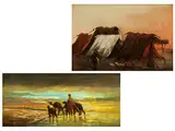 Beduinenzelt in der Wüste by Alexandre-Gabriel Decamps, oil on canvas, sold Sep 2018