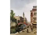 Venedig – Blick auf den Santa Catarina Kanal by Franz Richard Unterberger, oil on canvas, sold Mar 2026