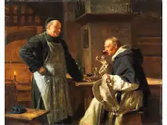 Schlumberger Goldeck by Eduard von Grützner, oil on panel, offered Dec 2024