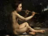 Flöte Spielender Knabe by Elizabeth Jane Gardner, oil on canvas, offered Dec 2024