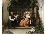 Der Ungehorsame Haushund by David Bles, oil on panel, sold Mar 2024
