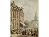 Das Rembrandthaus in Amsterdam by Cornelis Springer, watercolor, offered Jun 2024