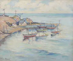 Anse-aux-Gascons, Gaspé by Rita Mount, oil on canvas, sold Feb 2023