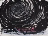 Superior Lake by John Scott, mixed media on paper, sold Feb 2023