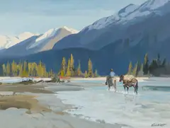 Near Simpson Pass by Peter Maxwell Ewart, oil on canvas board, sold Jan 2023