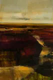 Stream Through a Field by James Lahey, oil on canvas on board, sold Jan 2023