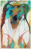 Bear by Rick Bartow, 1997, mixed media on paper, sold Jan 2023