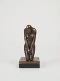 Kneeling Nude by Malcolm Woodward, bronze sculpture, sold Jun 2023