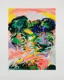Field by Yehouda Chaki, silkscreen on paper, sold Feb 2023
