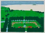 Les Butte à Nepveu by Antoine Dumas, 1978, lithograph on paper, sold Feb 2023