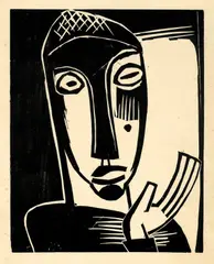 Große Prophetin by Karl Schmidt-Rottluff, 1919, Holzschnitt auf Japanbütten, sold May 2011