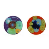 Bellow and Erupt , Two Petri Dish Paintings by Klari Reis, Contemporary, sold May 2025