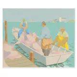 Loading Nets, Ocracoke by Claude Howell, Serigraph in colors, sold May 2025