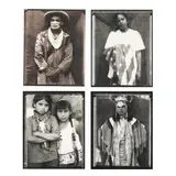 Four Works from Portrait of America: Series B by Marsha Burns, Each a contact print of a black and white Polaroid negative, sold May 2025
