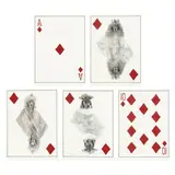 Royal Flush: Diamonds (Complete Suite of Five Works) by William Wegman, Five photolithographs in colors, sold May 2025