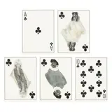 Royal Flush: Clubs (Complete Suite of Five Works) by William Wegman, Five photolithographs in colors, sold May 2025