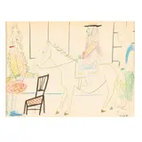 Untitled (from Comédie Humaine ) by Pablo Picasso, Lithograph in colors, sold May 2025