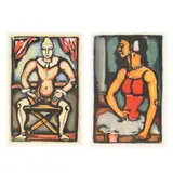 Douce Amère / Enfant de la Balle (Saltimbanque) (Two Works from Cirque de L'Étoile Filante ) by Georges Rouault, Each an etching, sold May 2025