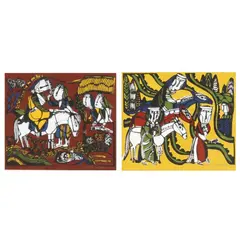 The Arrival of the Wise Men in Bethlehem / The Good Samaritan (Two Works) by Sadao Watanabe, Each a woodblock print in colors, sold May 2025