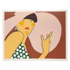 Lady with Hat by Kiki Kogelnik, Serigraph in colors, sold May 2025