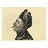 Smoker by Julie Speed, Polymer gravure etching in colors on, sold May 2025