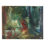 Nativity by Willie Lee Nash, Oil on canvas, sold May 2025