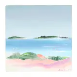Beach Scene by Bob Rankin, Oil on canvas, sold May 2025