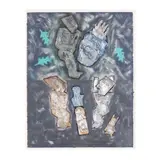 Untitled (Figures) by Paul Hrusovsky, Mixed media on paper, sold May 2025