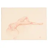 Reclining Nude by Michael Smith, Conte pencil on paper, sold May 2025