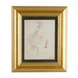 Corporate Calisthenics by Henryk Michael Fantazos, Conte pencil on paper, sold May 2025
