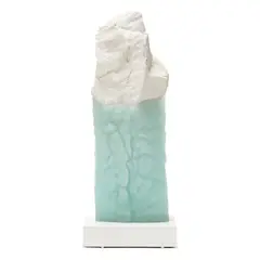 Cast Glass and Granite Sculpture by Thomas Scoon, Cast glass and white granite, sold May 2025