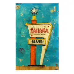 Sahara by Greg Miller, Mixed media on board with resin, sold May 2025