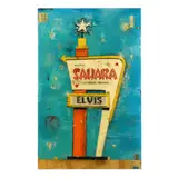 Sahara by Greg Miller, Mixed media on board with resin, sold May 2025